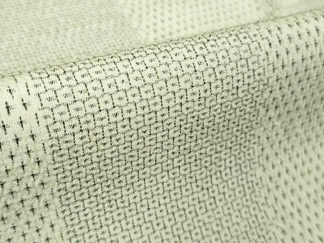 平和屋本店▽極上 本塩沢 単衣 110亀甲 市松文様 ゑり善扱い ロング丈 逸品 未使用 DZAA8198kh5