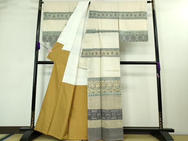 平和屋本店■極上 染織の名門 しょうざん 生紬 訪問着 鳳凰花唐草文 証紙付き 逸品 未使用 DZAA8232kh5