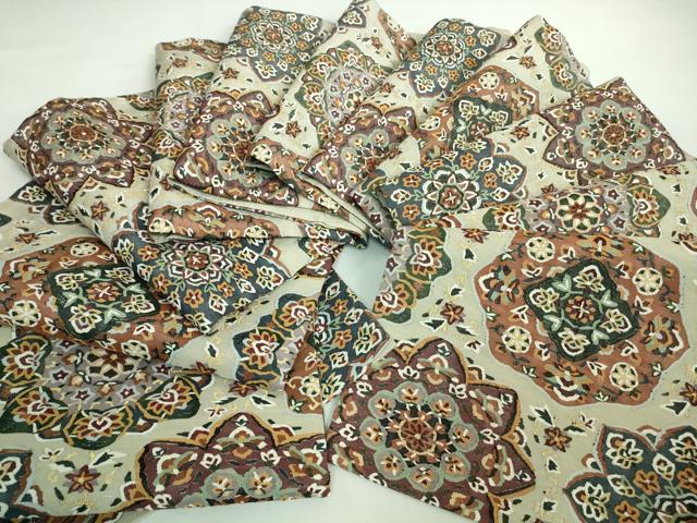 平和屋本店■最高級 明綴れ 全通柄袋帯 花唐草文 金糸 逸品 未使用 DZAA8292kh5
