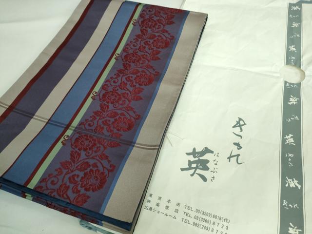 平和屋着物■極上　西陣　川島織物　洗える最高級着物　＜英＞はなぶさ謹製　六通柄　京袋帯　間道　たとう紙付き　逸品　DZAA8299kh5 平和屋着物○極上 西陣 川島織物 洗える最高級着物 ＜英＞はなぶさ謹製 六