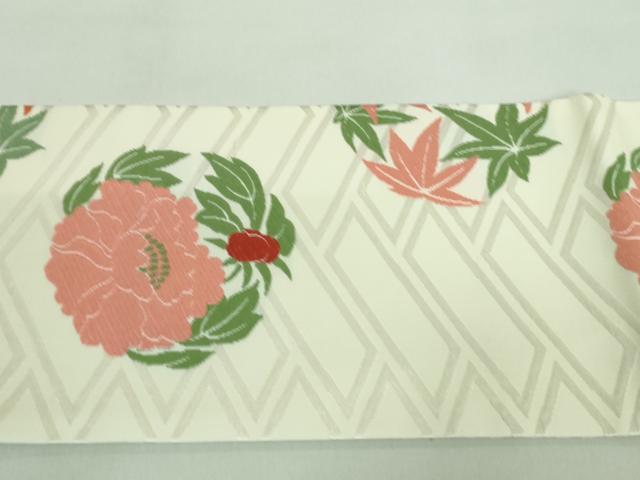 平和屋着物●極上 俵屋 人間国宝 喜多川平朗 有職織物 九寸名古屋帯 唐織 花丸文 三越扱い 逸品 DZAA8304kh5