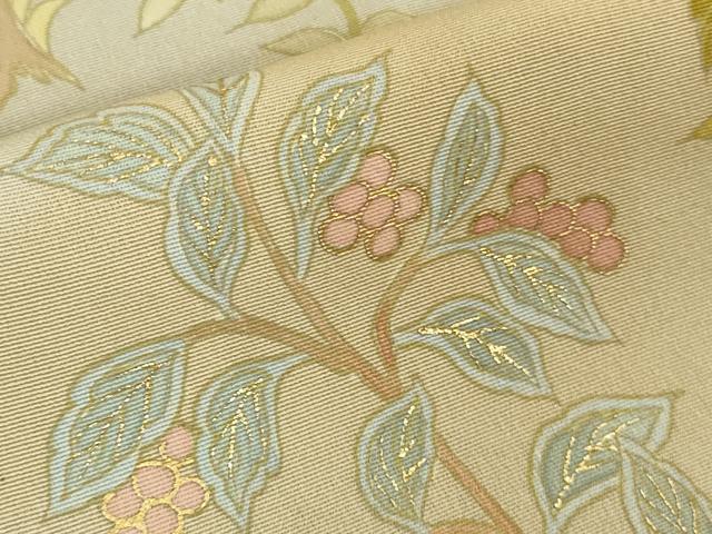 平和屋本店■極上 創業460年・千總 訪問着 刺繍 草花文 白梅鼠色地 暈し染め 金彩 逸品 DZAA8333kh5