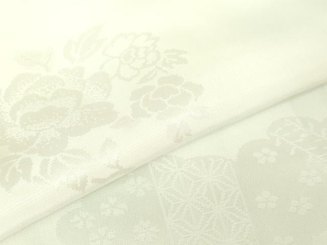 平和屋着物●上質な長襦袢 無双仕立て 雲重ね花地紋 暈し染め 逸品 未使用 DZAA8339kh5