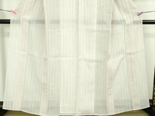 平和屋着物*極上 夏物 本場小千谷ちぢみ 麻 縞 逸品 DZAA8358kh5