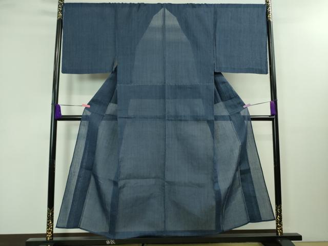 平和屋着物*極上 夏物 男性 本場小千谷ちぢみ 麻 縞 松坂屋扱い 逸品 未使用 DZAA8363kh5