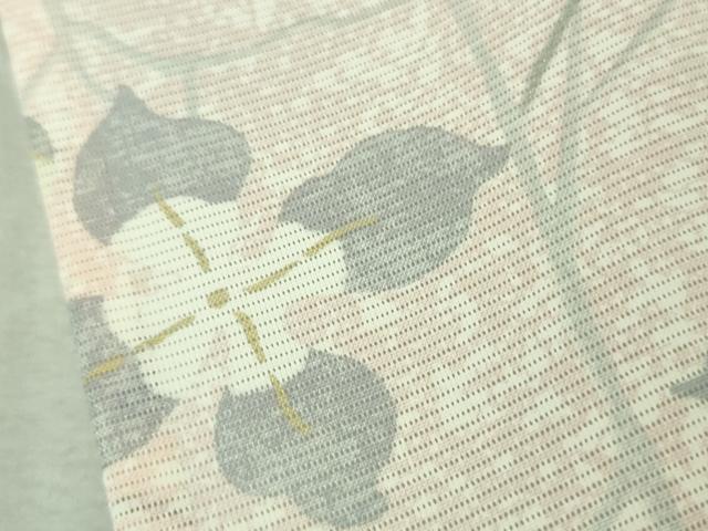 平和屋着物■極上 夏物 小紋 絽 枝花文 銀彩 逸品 未使用 DZAA8375kh5