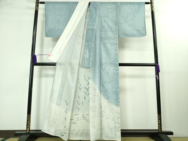 平和屋着物▽極上 訪問着 無双 紗袷 紗×紗 螺鈿 枝葉文 暈し染め 金彩 逸品 未使用 DZAA8378kh5