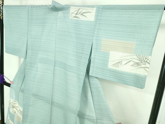 平和屋着物*極上 夏物 訪問着 変わり絽 芒 すすき 空色地 銀彩 逸品 DZAA8381kh5