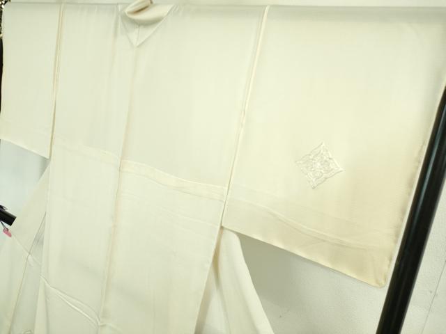 平和屋本店*極上 夏物 訪問着 絽 銀駒刺繍 総刺繍 花菱文 象牙色地 暈し染め ロング丈 銀糸 逸品 未使用 DZAA8383kh5