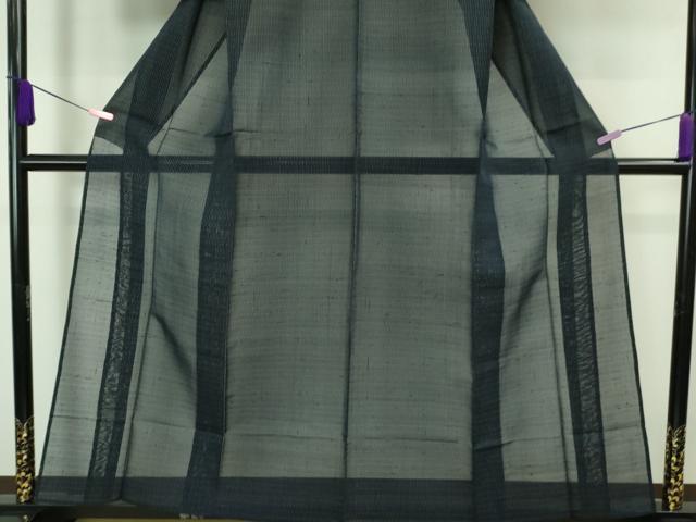平和屋着物*極上 夏物 紗紬 間道 濃紺地 逸品 未使用 DZAA8433kh5