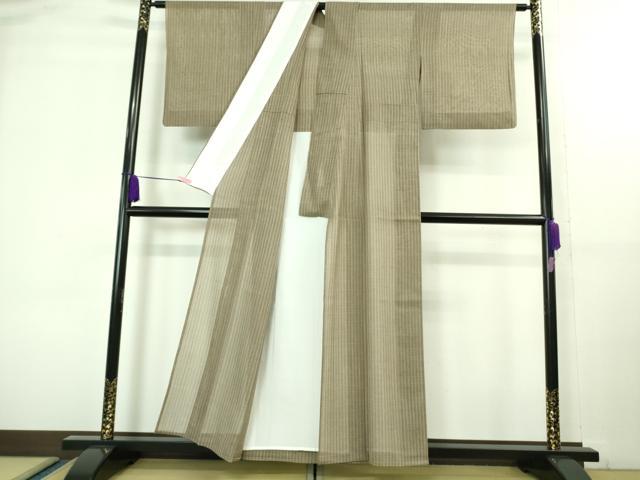 平和屋着物■極上 夏物 紗紬 縞 逸品 DZAA8436kh5
