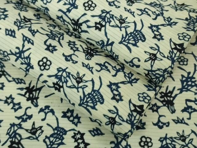 平和屋着物*極上 夏物 浦野理一 型染 小紋 絽 松花文 逸品 DZAA8446kh5