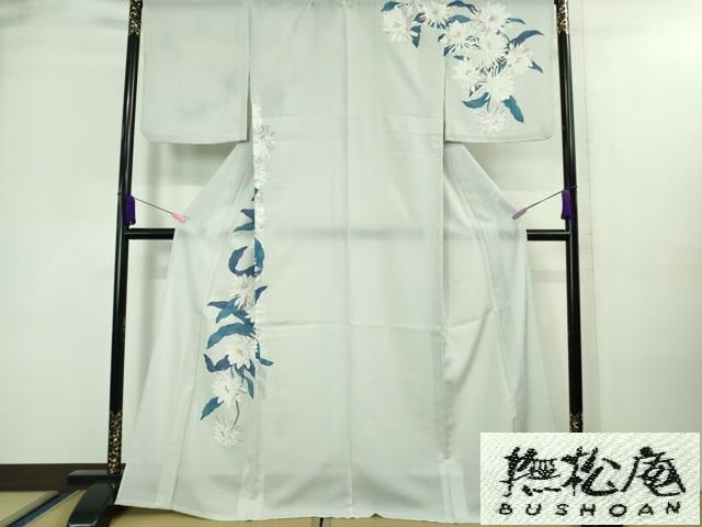 平和屋着物■極上 夏物 撫松庵 セオアルファ 訪問着 月下美人 月白色地 洗える着物 逸品 DZAA8486kh5