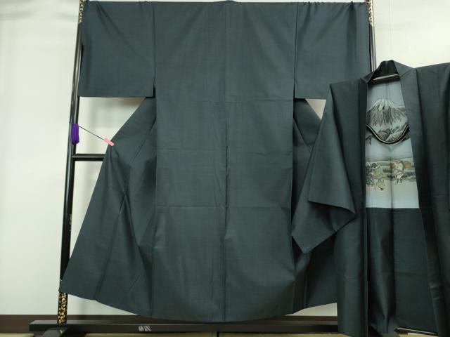 平和屋着物■極上 男性 本場大島紬 アンサンブル 長羽織 100亀甲 総詰め 逸品 DZAA8522kh5