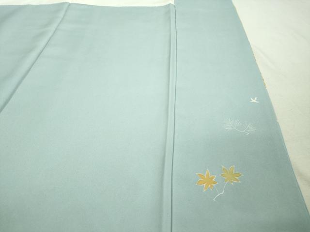 平和屋本店■極上 創業460年・千總 訪問着 駒刺繍 道長花唐草文 勿忘草色地 金彩 逸品 DZAA8671kh5