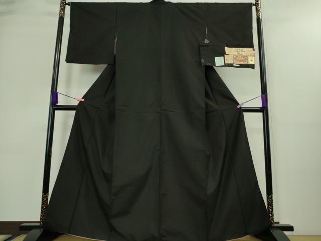 平和屋本店■極上 白泥染の第一人者・絣の魔術師 恵積五郎 本場大島紬 恵大島織物謹製 白恵色泥 無地 黒地 証紙付き 逸品 DZAA8677kh5