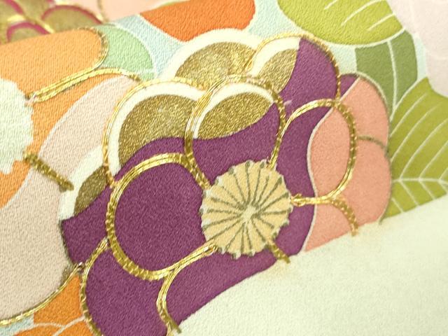 平和屋本店■極上 創業460年・千總 訪問着 駒刺繍 吉祥花文 水色地 暈し染め 金彩 松坂屋扱い 逸品 DZAA8696kh5