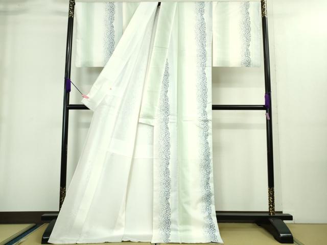 平和屋本店■極上 本場大島紬 白大島 白鳳 9マルキ ロング丈 桜の純心 大島紬美幸謹製 窪田織物 ほていや扱い 証紙付き 逸品 DZAA8725kh5
