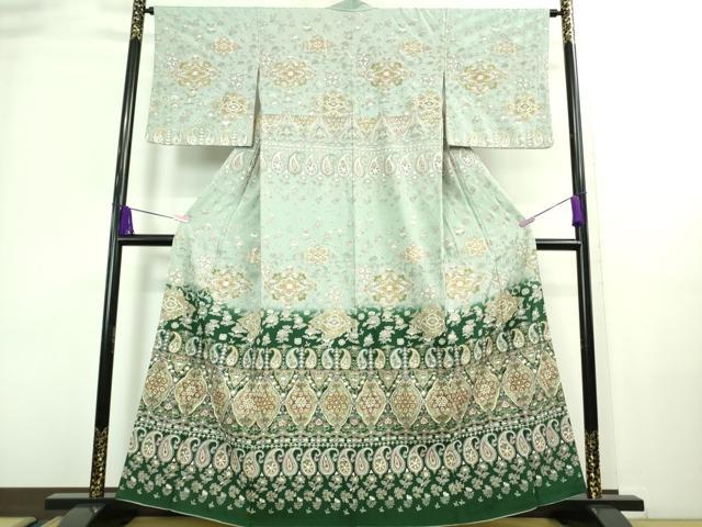 平和屋本店■極上 中国三大刺繍 スワトウ刺繍 汕頭刺繍 総刺繍 訪問着 花唐草文 暈し染め 金糸 逸品 DZAA8731kh5