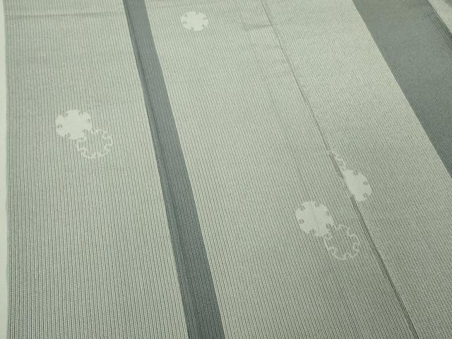 平和屋着物▽極上 男性 本塩沢 単衣 雪輪 間道 さが美扱い 逸品 DZAA8735kh5