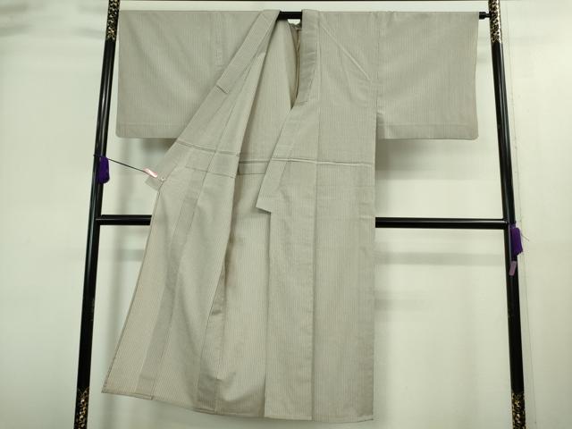 平和屋着物■極上 男性 お召 単衣 縞 さが美扱い 逸品 DZAA8737kh5