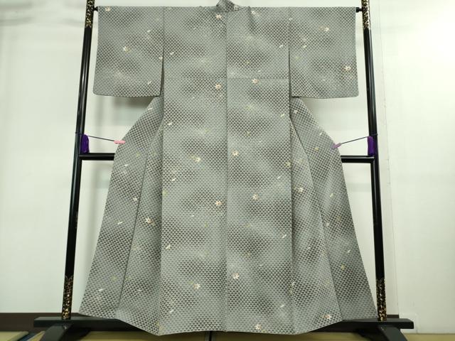 平和屋本店■極上 池田重子コレクション 小紋 蜘蛛の巣 クモ 楓 銀杏 イチョウ 暈し染め 逸品 DZAA8854kh5