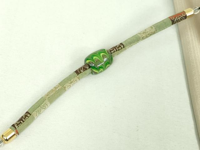 平和屋本店■極上 銀座もとじ 長羽織 刺繍 亜麻色地 暈し染め 金銀糸 羽織紐・たとう紙付き 逸品 DZAA8865kh5