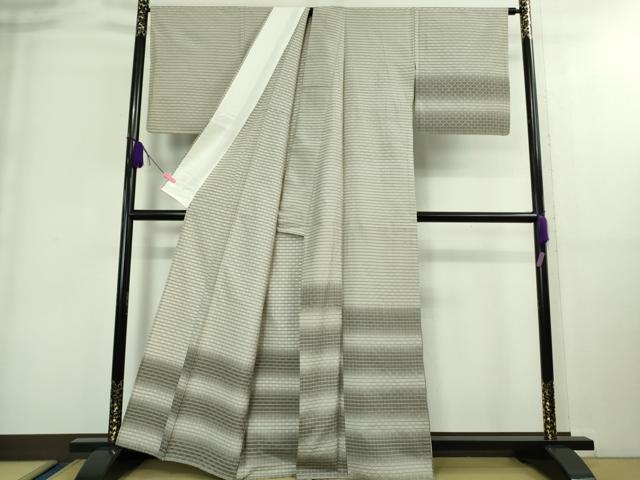 平和屋着物▽極上 花織 訪問着 紬地 単衣 逸品 DZAA8881kh5