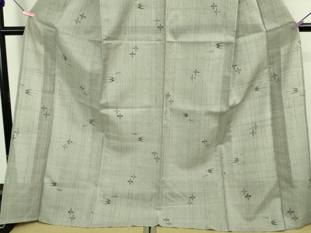 平和屋着物*極上 夏物 絹芭蕉 紗紬 絣文様 豆がら茶色地 ロング丈 証紙付き 逸品 DZAA8884kh5