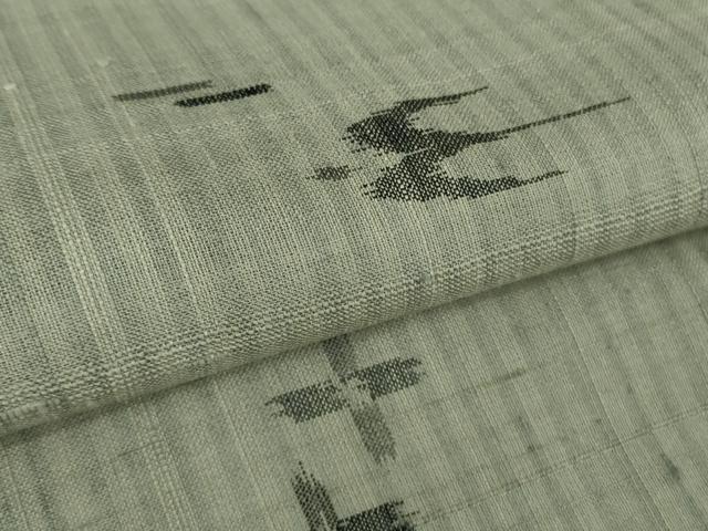 平和屋着物*極上 夏物 絹芭蕉 紗紬 絣文様 豆がら茶色地 ロング丈 証紙付き 逸品 DZAA8884kh5