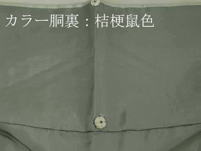 平和屋本店■極上 石川県指定無形文化財 牛首紬 白山工房 手織り スワトウ刺繍 相良刺繍 訪問着 人物壁画文様 白花色地 逸品 DZAA8922kh5