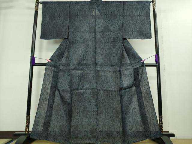 平和屋本店■極上 夏物 重要無形文化財 本場宮古上布 苧麻 立涌菱文 逸品 未使用 DZAA8943kh5