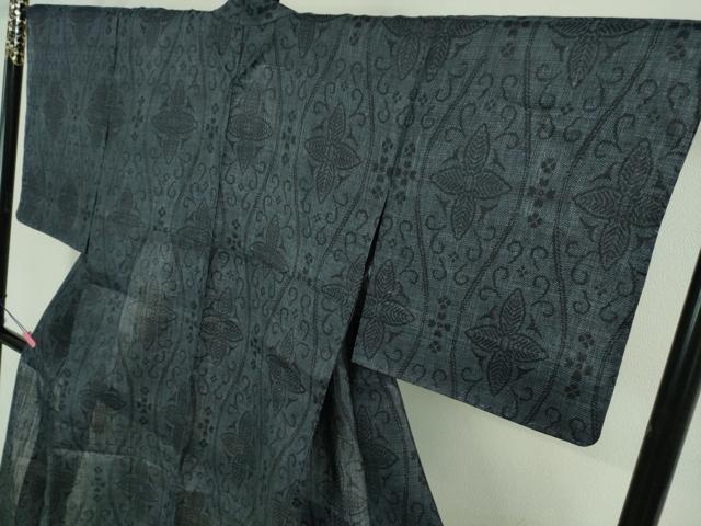 平和屋本店■極上 夏物 重要無形文化財 本場宮古上布 苧麻 立涌菱文 逸品 未使用 DZAA8943kh5