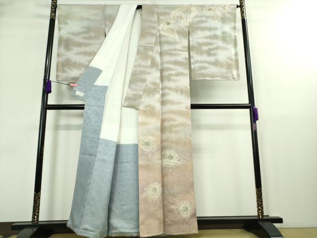 平和屋本店■最高級 初代 久保田一竹 辻が花9個 訪問着・長襦袢セット 暈し染め 金通し地 やまと金ラベル 共箱・反端付き 逸品DZAA9050kh5