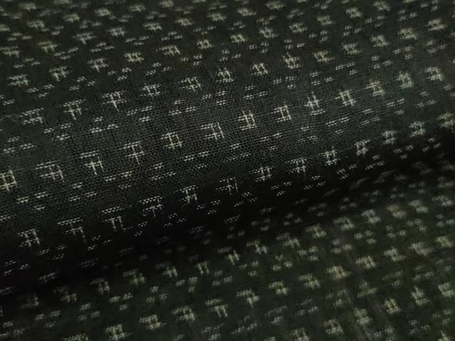 平和屋着物*極上 夏物 男性 上布 麻 黒地 逸品 DZAB9483kh6