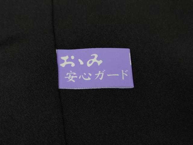 平和屋着物●極上 創業140年 小糸染芸の四代目 小糸敏 小紋 背抜き仕立て 間道 黒地 逸品 DZAA9070kh5