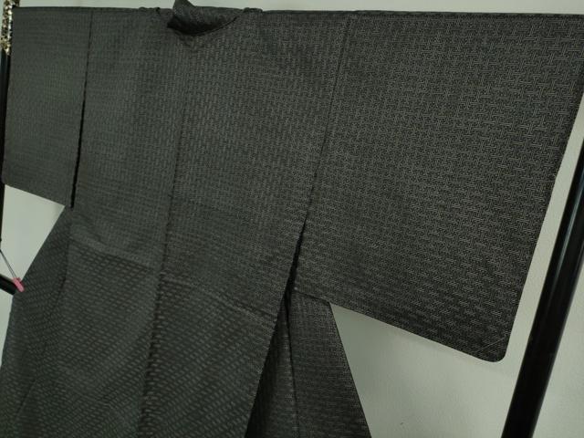 平和屋本店■希少 本場大島紬 龍郷絣 秋名バラ 単衣 作田修二作 証紙付き 逸品 未使用 DZAA9073kh5