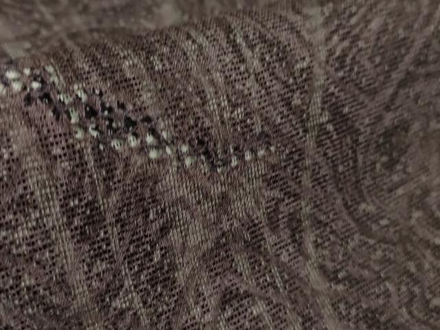 平和屋着物▽極上 中国三大刺繍 スワトウ刺繍 汕頭刺繍 訪問着 無双 紗袷 紗×絽 墨流し 秋草文 逸品 DZAA9082kh5