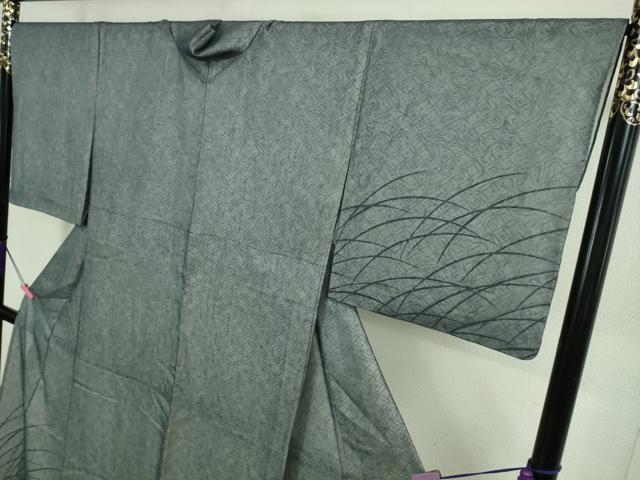 平和屋着物▽極上 訪問着 無双 紗袷 紗×絽 芒 七宝地紋 墨流し 逸品 DZAA9103kh5