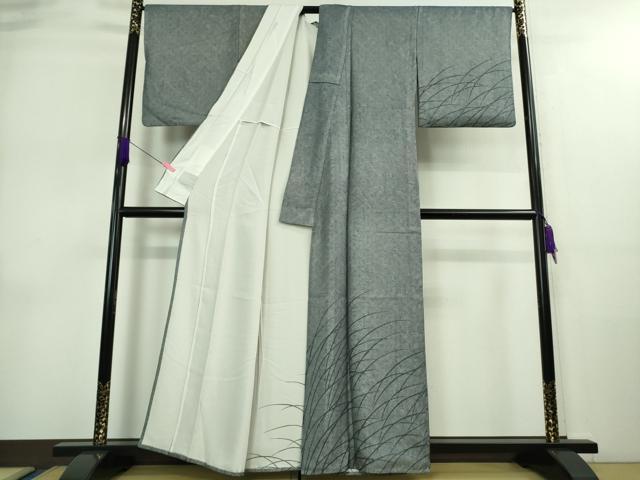 平和屋着物▽極上 訪問着 無双 紗袷 紗×絽 芒 七宝地紋 墨流し 逸品 DZAA9103kh5
