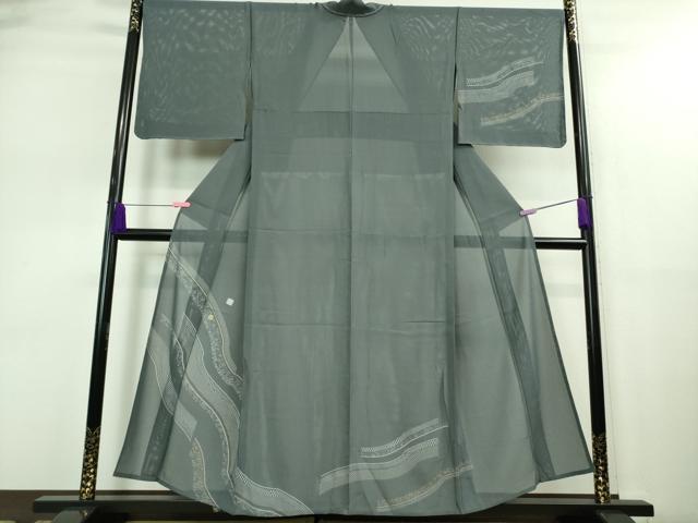 平和屋着物*極上 夏物 訪問着 絽 道長 色紙散らし 薄花色地 金銀糸 逸品 未使用 DZAA9108kh5