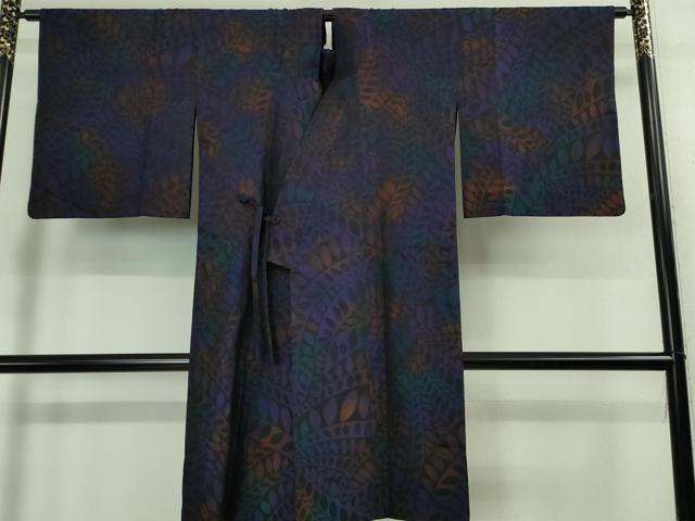 平和屋着物∞極上 道中着 単衣 ロング丈 お召地 暈し染め 反端付き 逸品 DZAA9111kh5