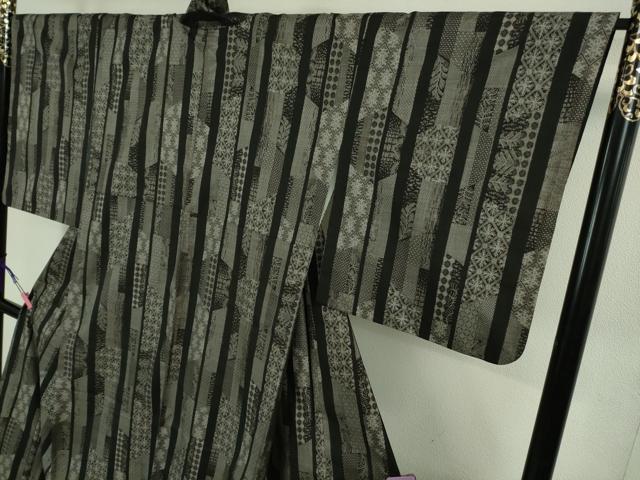 平和屋本店●極上 本場大島紬 十八算 12マルキ 古代染色純泥染 永長織物謹製 名物裂間道 証紙付き 逸品 DZAA9117kh5