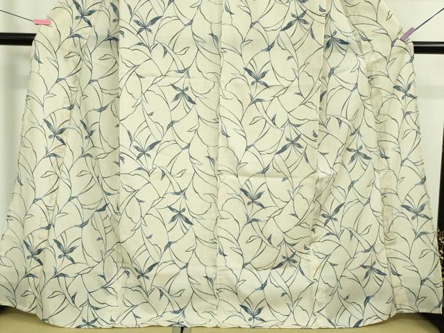 平和屋着物*極上 夏物 小紋 絽 舞蝶 枝葉文 洗える着物 逸品 DZAA9131kh5