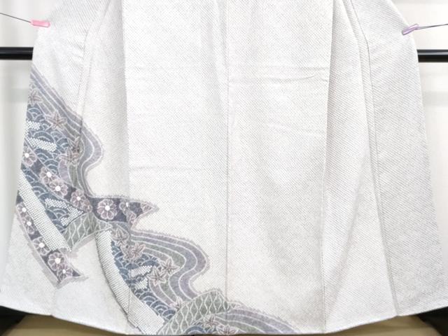 平和屋着物■極上 名門 藤娘きぬたや・総絞り 訪問着 鬘帯花楓文 逸品 未使用 DZAA9142kh5