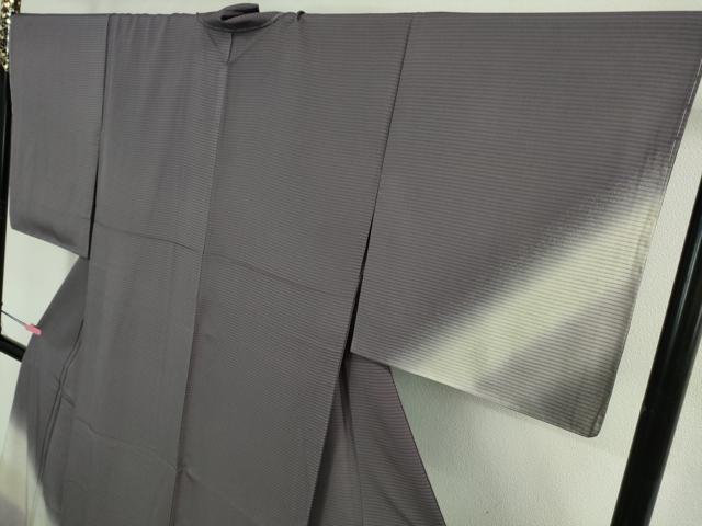平和屋着物▽極上 松尾光琳 訪問着 無双 絽袷 絽×絽 銀花 竜胆色地 暈し染め 銀彩 逸品 未使用 DZAA9161kh5