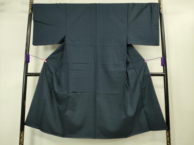 平和屋着物●極上 男性 お召 アンサンブル 濃藍色地 逸品 未使用 DZAA9207kh5