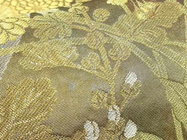 平和屋着物●極上 西陣 川島織物 六通柄 本袋帯 草花文 金銀糸 逸品 DZAA9339kh5