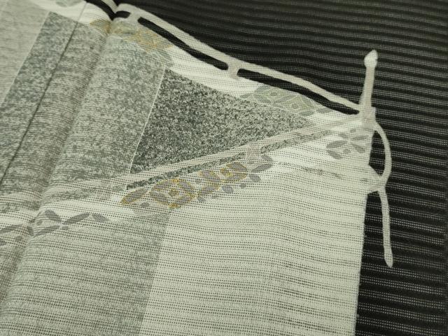 平和屋着物*極上 夏物 訪問着 紗 幔幕 黒地 金彩 逸品 未使用 DZAA9371kh5