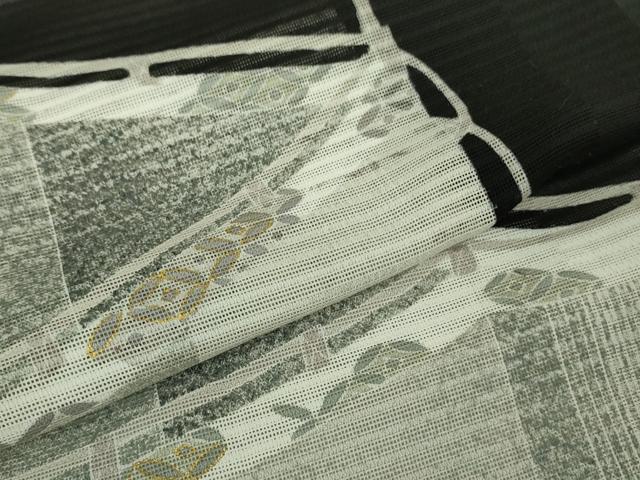 平和屋着物*極上 夏物 訪問着 紗 幔幕 黒地 金彩 逸品 未使用 DZAA9371kh5